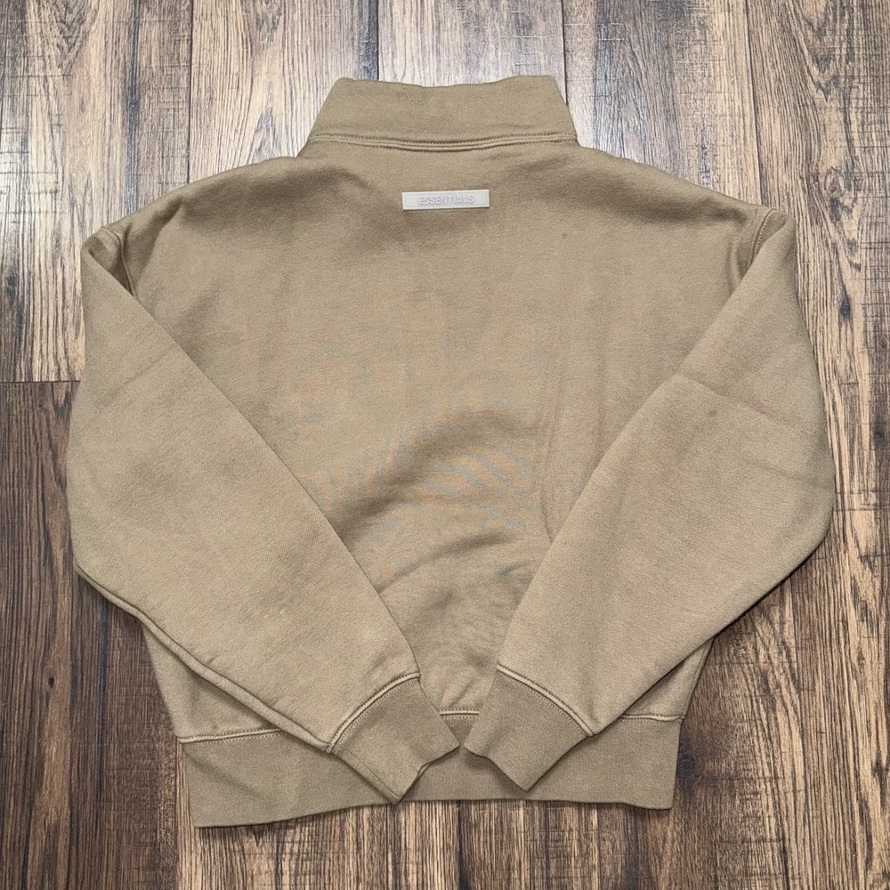 Fear Of God Essentials Brown Cotton Blend Mock Crewneck Sweatshirt Size Women M - Picture 2 of 6